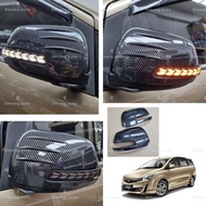proton exora car side mirror cover accessories carbon fiber skhongauto