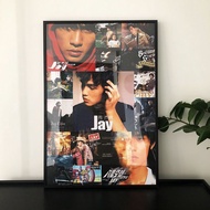 周杰伦装饰画JAY专辑收藏相框轻奢明星音乐酒吧客厅版画卧室挂画Jay Chou Decorative Painting Jay Album Collection Photo Frame20231216