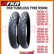 FKR TUBELESS TYRE RS900 TAYAR TUBELESS 90/80-17 100/80-17 120/80-17 130/80-17 150/60-17 80/90-18 70/