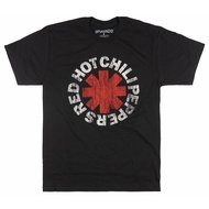 เสื้อยืดแขนสั้น【Hot】 Men T Shirt Red Hot Chili Peppers Rhcp "Asterisk" Logo short sleeve round neckS