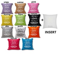 Shafiyyah.Sarban (Cover + Pillow Insert) Floor Pillow 50x50 Quotes Various Colors