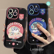 Cute Cartoon Music Cat Phone case Shockproof cover case for OPPO A38 A18 A57 A77 A16 A16S A7 A5S A12