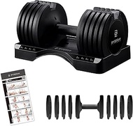 BYZOOM FITNESS Adjustable Dumbbell Single Piece, Adjustable Dumbbells 10 kg Single Unit Ideal Adjust