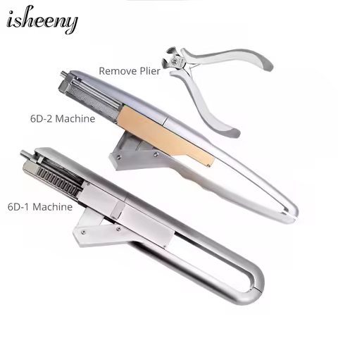 6D Hair Extensions Machine 5 pins 10 pins Human Hair Connector Kits 6D Micro Link Remove Hair Plier 