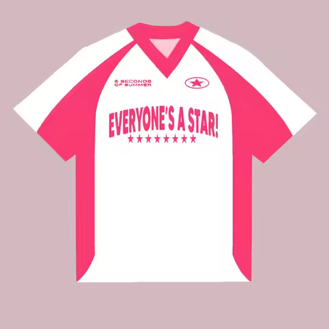 5 Seconds of Summer Jersey Shirt 5SOS EVERYONE'S A STAR! T-shirt Unisex V-neck Tee Unisex Women High