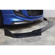 Universal Front Bumper Diffuser Lip Wrap Angle Splitters Black Color ( Adjustable Length )