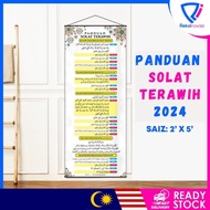 Streamer Bunting Panduan Solat Terawih Ramadhan Raya 2024