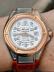 近全新 自動 Franck Muller X Roberto Cavalli 瑞士製  大裝 42MM 機械腕錶 FULL SET 附 原裝 外盒 豪華錶盒 枕頭 保證咭 說明書