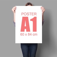 Print A1 Photo Poster Image (60x85cm) Vinyl Sticker with Full Color Matte Lamination Sharp Color Lar
