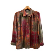 Vintage Shirt For Women Long Sleeves Bust 42/Waist 42/Shoulder 14/Length 26 Second Hand Japanese Mad