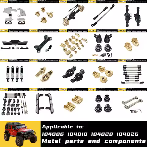 Front bumper, C section, steering cup,Metal upgrade kit, brass counterweight piece Adaptation WL1040
