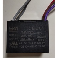 CAPACITOR 2UF/2UF/4UF (5 WIRES) FOR CEILING FAN CBB61 BM