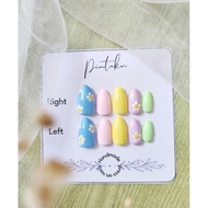 Press on nails pastel mix - handmade press on nails - fake nails - fake nails