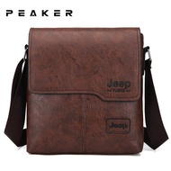 Peaker Fashion Men's Crossbody Bag Casual Business Pu Leather Male's Messenger Bag Vintage Men Bags Zipper Shoulder Clutch