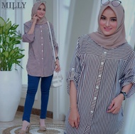 Kemeja Salur Baju Atasan Wanita Remaja Terbaru 2022 Yang Lagi Viral