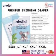 Aiwibi Premium Swimming Diaper Pants - Size L / XL / XXL / XXXL (AW20)/ Disposable Swimming Diapers