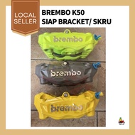 BREMBO M3 K50 CALIPER BRAKE PUMP UNTUK Y15 Y16 YAMAHA Y15ZR Y16ZR DEPAN SIAP BRACKER DAN SCREW READY