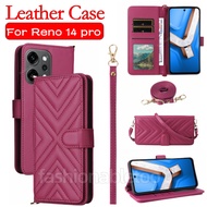 For Reno 14 pro 5G Flip Leather Phone Case For Oppo Reno 14 pro F 14pro 14F 1 4 Reno14 pro Reno14pro