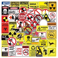 Warning TQ50-0005 Graffiti Stickers 50pcs Ipad Stickers Notebook Skateboard Suitcase Handbook Sticke