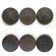 Koin Benggol Netherlands Belanda 1 Cent 1857 bronze 23 mm...q.