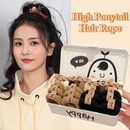 5-20 Pcs Korean Style High Ponytail Hair Rope Fashionable Girl's High Elastic Hair Elastic Band