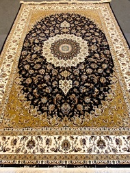 Persian Isfahan carpet oriental rug พรมเปอร์เซีย thick dense pile fine quality carpet size 2x3 Meter