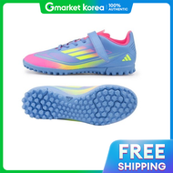 adidas | รองเท้าฟุตบอลเด็ก F50 Club HL TF สี Blue Fusion / Lucid Lemon ใสสบาย