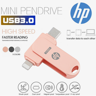 HP 1TB 2TB Usb-C แฟลชไดร์ฟ2 In 1 USB OTG แฟลชไดร์ฟ Pendrive 512GB หน่วยความจำ USB สำหรับ IPhone16/15