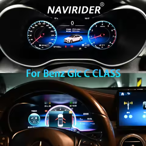 12.3" Dashboard For Mercedes Benz GLC C-Class W204 2015-2020 LCD Screen Upgrade Smart Cluster Speedo