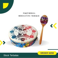 Rebana anak rebana hadroh anak mainan ukuran 17 cm rebana anak rebana hadroh anak kompang kecimpring