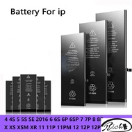 Compatible battery For ip 4 4S 5 5S SE 6 6S 6P 6SP 7 7P 8 8P X XS XR XSM 11 11P 11PM 12 12P battery