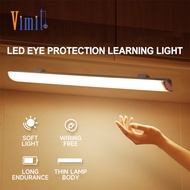 Vimite LED Night Light 3 Colors Eye Protection Dimming Study Reading Lamp Room USB Magnetic Energy Saving Desk Lamp for Cabinet Bedroom