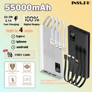 INSS 100% Powerbank Heavy Duty Original 120000mAh 150000mAh 55000mAh 90000mAh4 in 1 Fast Charging Sl