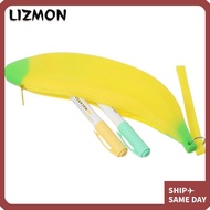 LIZMON Banana Zero Wallet, Banana Shape Yellow Silicone Pen Bag, Multipurpose Silicone 2.36*7.87 Inc