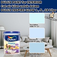 ICI DULUX INSPIRE INTERIOR GLOW 18 Liter First Edition / Everclear / Blue Hydrangea