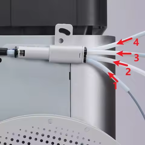 For Bambu Lab P2S 4-in-1 PTFE Adapter material pipe expansion port AMS connect 4 feeding modules For