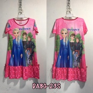 Dress Anak Jumbo / Daster Anak Jumbo Karakter Frozen usia 10-13 tahun / DABG