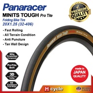 PANARACER Minits Tough PT Folding Bike Race Tire 20x1.25 32-406 Protite anti Puncture Speed Tayar Ba