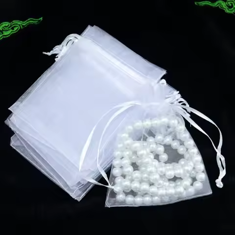 10pcs Organza Bags 15x20 17x23 20x30 25x35 30x40 35x50cm Christmas Halloween Wedding Birthday Party 