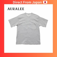 【Direct From Japan】AURALEE Cotton Short Sleeve T-Shirt Cut and Sewn Gray Size 4 Made in Japan