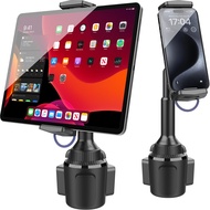 APPS2Car Solid Cup Holder Tablet Mount for Car, Adjustable Height iPad Car Mount for Truck Low Profi