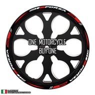 อุปกรณ์เสริมดีคอลสำหรับมอเตอร์ไซค์สติกเกอร์ล้อด้านในของฮับเทปลายขอบสติ๊กเกอร์สะท้อนแสงสำหรับ Honda F