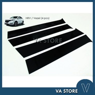 Honda HRV / VEZEL 2015 - 2021 Door Pillar Dark (PC) Carbon Fiber Design , Piano Black Car Accessories VA Store