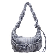 JIVIVIL Túi Bánh Bao Xếp Ly Kẻ Sọc Thời Trang Bánh Sừng Bò Túi Đám Mây Dung Tích Lớn Lý Tưởng Cho Vi