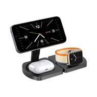 SHEREN New Product Magnetic 3IN1 Wireless Charger Portable Foldable Fast Charger For Iphone iwatch