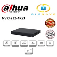 DAHUA 32CH / 32 CHANNEL NVR4232-4KS3 1U 2HDDS LITE NETWORK VIDEO RECORDER