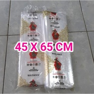(2 packs) PP Wayang 45x65 1kg - Clear PP Wayang - PP Plastic - Laundry Plastic