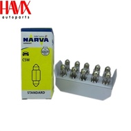 Ceiling Light Bulb, License Plate Light, Narva C5W 12V CP Fuse Bulb (Code: C5W 12V CP SV 8.5)