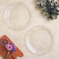 SALE Piring saji kaca besar vintage motif buah anggur