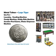 Metal Token  - Laundry/Dobi Vending Machine TIGER cingtec token harimau
